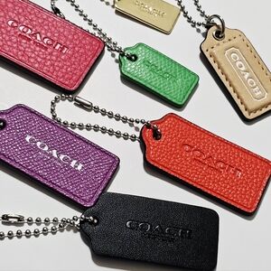 Coach Hangtag Lot of 7 Assorted Sizes & Colors for Purse Bag Tote Charms F